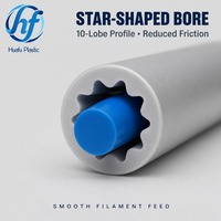 Tubo de PTFE en Forma de Estrella para Impresora 3D, Filamento de 1.75mm, Baja Resistencia, Alimentación Suave, Tubo Bowden, DE 4mm, DI 2.2mm, Corte Personalizado