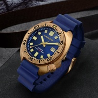 Montre automatique de plongée pour homme San Martin Abalone Tuna NH35 20atm C3 Lumineuse en bronze CuSn8, en stock, livraison gratuite, à vendre