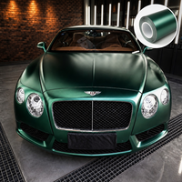 Haute qualité Premium satiné métallisé vert émeraude Wrap vinyle perle métallique Chrome Wrap vinyle Film