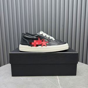 Zapatos Casuales de Moda para Hombre y Mujer, Diseño Clásico con Bloques de Color, Estampado de Estrellas y Animales, Parte Superior de Cuero Genuino, para Todas las Temporadas, con Cordones - Product Image 4