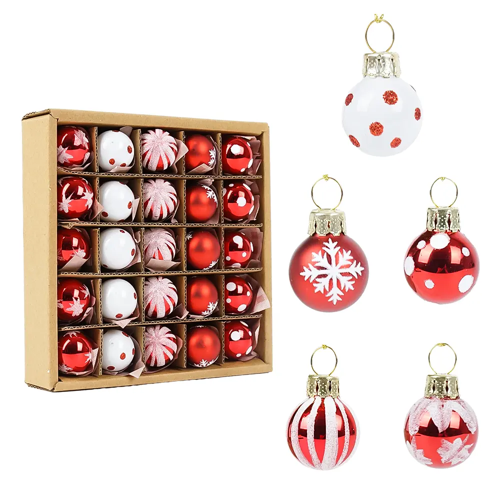 Wholesale Custom LOGO Pattern Shatterproof Christmas Ornaments Hanging Xmas Decorations Bulk Plastic Christmas Balls