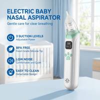 Aspirateur nasal électrique pour bébé, nettoyeur de nez, extracteur de mucus, pompe à aspiration 68Kpa, batterie 700mAh, sans BPA, embout en silicone souple