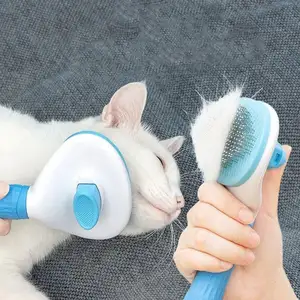 Üstün kalite Anti Skid kolu ayarlanabilir iğne vücut Pet saç kurutma makinesi temizleme fırçası