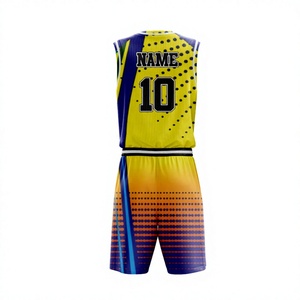 Camiseta de Baloncesto de Poliéster 100% de Alta Calidad al por Mayor, Impresión por Transferencia de Calor Personalizada, Transpirable, Antibacteriana y Reversible - Product Image 2