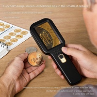 Loupe numérique sans fil FHD 1080P personnalisée OEM 1000X pour l'évaluation de bijoux, pièces de monnaie, timbres et diamants avec 16 LED V8