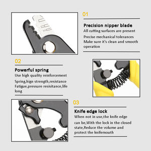 Tang Pengupas Serat Optik Pengupas Kabel Serat Optik Penghilang Selubung Tiga Lubang Alat Jaringan FTTH Dari 125μ<span class=keywords><strong>m</strong></span>-3mm 4G - Product Image 6