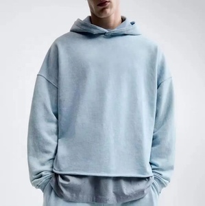 เสื้อฮู้ดดี้ผู้ชายสีแดง ฮู้ดดี้ประดับเพชร ฮู้ดดี้สตรีทแวร์ สำหรับร้านค้าบูติกในสหรัฐอเมริกา พร้อมรับผลิตแบบ Private Label - Product Image 2