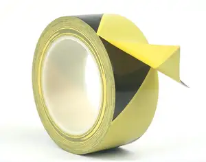 Черная и желтая лента из ПВХ с предупреждением об опасности для напольной маркировки-2 "x 36 Yds