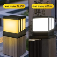 Lampe solaire pour poteau, étanche IP65, LED, pour poteau de clôture 4x4 5x5, lampe de colonne de jardin extérieur, lampe de portail