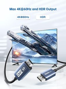Cable Dockteck de DP <span class=keywords><strong>a</strong></span> <span class=keywords><strong>HDMI</strong></span> 4K 60Hz, Cable de Alta Velocidad de 8 pies, Cable para Monitor UHD - Product Image 2