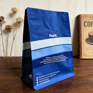 Bolsa con cierre hermético personalizada, reciclable, laminada, con base plana y válvula para envasado de alimentos para mascotas y granos de café. - Product Image 4