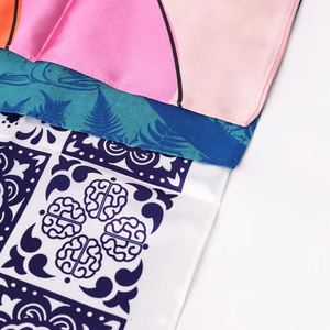 Custom Silk Bandana, Personalized Square Scarf, Head Scarf <b>for</b> Women, Fashion Neck Scarf, <b>Unique</b> <b>Gift</b> <b>for</b> <b>Her</b>, Custom Design - Product Image 3