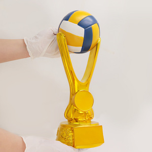 Trophée de basket-ball en résine dorée, gravure personnalisable, récompense pour compétition scolaire - Product Image 2