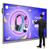 Tableau blanc interactif électronique tactile IR 4K de 85 pouces avec stylet numérique et système d'exploitation Android+Win