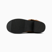 Bottes mi-mollet souples pour femmes en faux daim à talon épais et multi-boucles, personnalisables avec logo, faible MOQ, vente en gros pour l'hiver – Fabrication OEM/ODM