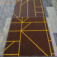 Dalles de moquette Axminster commerciales RENOFLOR, 100% nylon ignifuge, taille personnalisée 100x100, dalles de moquette pour bureau et hôtel