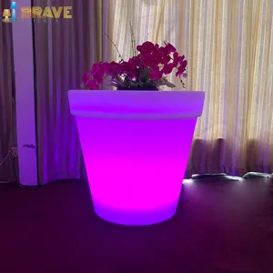 large illuminated outdoor vases Environmental protection outdoor Led lighting-flower pots