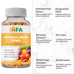 Cápsulas Blandas de Multivitaminas y Minerales OEM ODM con Vitamina, Calcio e Ioduro para Apoyar la Energía, la Inmunidad, la Función Muscular, la Salud Ósea y Cardíaca - Product Image 4