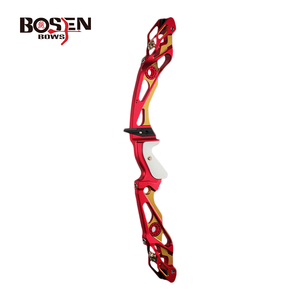 Riser de compétition professionnel 25 pouces en aluminium ILF usiné pour le tir à l'arc, bicolore rouge et or 25 pouces - Product Image 1