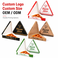 Boîte à pizza triangulaire personnalisée en carton alimentaire |   Boîte d'emballage imprimée pour tranches de pizza pour les chaînes de restaurants et les marques de plats à emporter