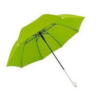 Parapluie Droit Publicitaire de Luxe pour Salon Professionnel, Léger, Ouverture Automatique, Revêtement PU, Poignée à Crochet en J