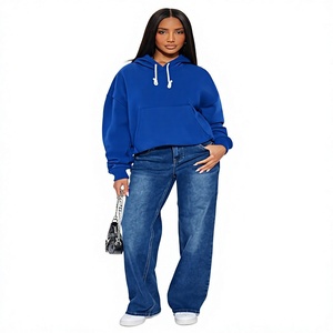 Wholesale Cotton Ladies Blank <b>Long</b> Sleeve <b>Women's</b> Sweatshirt Custom Logo Cropped <b>Hoodie</b> <b>for</b> <b>Women</b> OEM Manufacturer ODM Supplier - Product Image 3