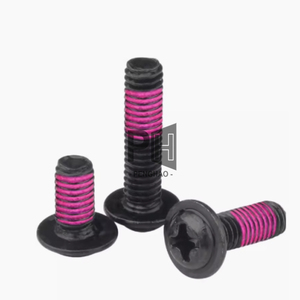 304 vis cruciformes à tête ronde en acier inoxydable rondelle à bride galvanisée noircissement 360 degrés rose adhésif Anti vis Nylock lâches - Product Image 2