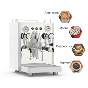 ماكينة إسبريسو شبه أوتوماتيكية للمطاعم ، ماكينة صنع قهوة الإسبريسو التجارية ذات سعة كبيرة