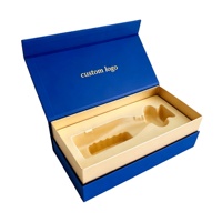 Boîte cadeau rigide magnétique étanche personnalisée avec insert en EVA gaufré, étui pour bouteille de vin, ensemble sac en papier pour thé, vin rouge, whisky
