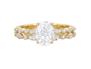 Bague solitaire personnalisable en or blanc 18K 14K avec diamant de laboratoire CVD HPHT taille ovale 1 carat certifié IGI pour mariage et soirée - Product Image 3