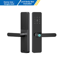 Serrure Intelligente avec Déverrouillage par Empreinte Digitale, Mot de Passe, Carte et Wi-Fi, Construction en Acier à Haute Teneur en Carbone, Étanche pour Portes en Bois