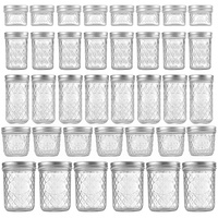 Pot de conservation en verre transparent avec couvercle métallique hermétique, portable, pour salades de nid d'oiseau, confiture et yaourt en portions