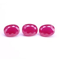 Pierre de rubis en forme de goutte, pierre en vrac de 3 à 12 mm, pierre de corindon rouge opaque en forme de poire, pierre en vrac