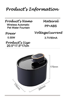 Fontaine à eau automatique silencieuse pour animaux de compagnie avec filtre et conception détachable - Distributeur d'eau à faible tension de 3 L