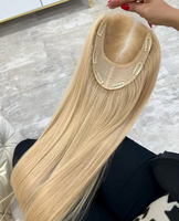 Topper en cheveux humains vierges bruts 100% invisibles, base en dentelle 4*4, 30 pouces, lisses naturels, raie libre, moyen, pour femmes ayant des cheveux clairsemés