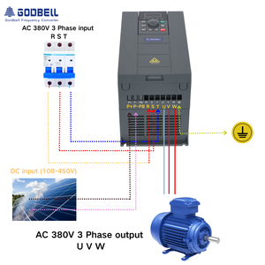 High-Efficiency MPPT <b>Solar</b> <b>Pump</b> 4KW 5.5KW 18.5KW 37KW 75KW VFD to AC for Irrigation, Fans, and <b>Solar</b> Projects G580MPV Variable F - Product Image 2
