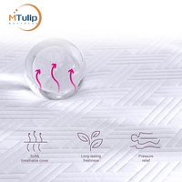 Matelas en mousse à mémoire de forme enroulable et réglable avec sommier intégré, matelas Euro-Top en mousse à mémoire de forme pour mobilier de maison