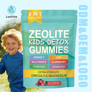 LUVVITA Gomitas de Zeolita Detox Personalizadas al por Mayor para Niños y Adultos, Tónico Orgánico con Omega-3, Magnesio, Baya del Saúco y Vitamina C para el Apoyo Inmunológico - Product Image 1