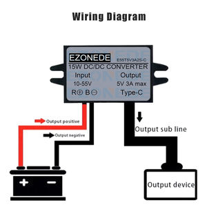 Dc Dc 10-55V Naar 5V Converter 12V 24V 36V 48V Naar 5V 3a 15W Type C Usb Uitgangsadapter Spanningsregelaar Step-Down Module - Product Image 5