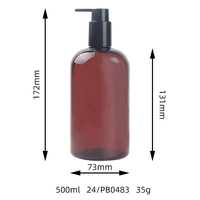 Bouteille hydratante de lotion corporelle pour animaux de compagnie ambrée personnalisée de 300ml 500ml avec pompe à lotion noire pour ensemble d'emballage de soins personnels