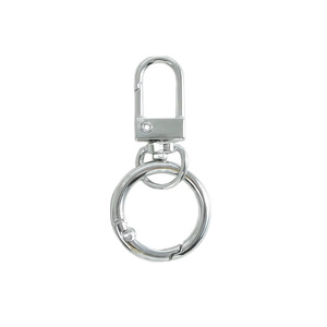 <b>Spring</b> Ring Buckle Keychain Zinc Alloy Plated Round 23 Mm 30 Mm Metal Key Chain <b>Door</b> Latch <b>Spring</b> Ring - Product Image 3