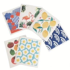 Paños de Cocina Reutilizables Personalizados de Fábrica, Paños de Cocina Suaves, Paños de Cocina Suecos, Esponja de Celulosa Ecológica, Paños de Cocina de Microfibra - Product Image 1