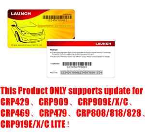 Carta di Rinnovo Launch per Launch X431 CRP429, CRP909, CRP909E/X/C, CRP469, CRP479, CRP808/818/828, CRP919E/X/C <span class=keywords><strong>LITE</strong></span>, 1 Anno - Product Image 2