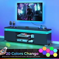 Nouveau meuble TV en bois avec tiroir réglable et design moderne LED, armoire de salon pour appartement, hôtel, personnalisable