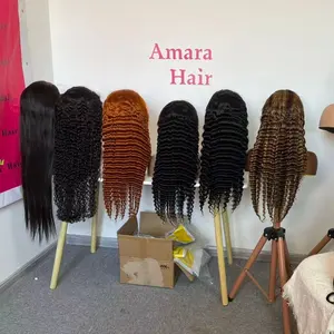 Amara loose deep wave frontal wig human hair wigs water wave wigs human hair lace front water wave