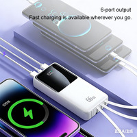 Batterie externe pour téléphone portable avec charge rapide PD20w 22.5W 10000mah USB C, charge super rapide, avec câbles, 4 lignes intégrées, NOUVEAU