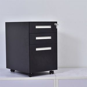 Muebles de oficina móvil de diseño moderno, archivadores móviles de almacenamiento de pedestal de escritorio de 3 cajones para cocina, uso escolar al aire libre - Product Image 1