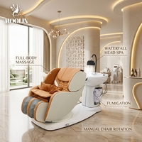 MOOLIN Chaise de massage électrique japonaise pour spa capillaire, lit de shampoing à cascade, chaise de shampoing thaïlandaise, mobilier de salon, best-seller