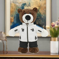 Peluche Ours Teddy Moto en Coton PP, Grande, Super Douce, Anti-stress, avec Nœud Papillon, pour Canapé, pour Couples, Saint-Valentin 14+