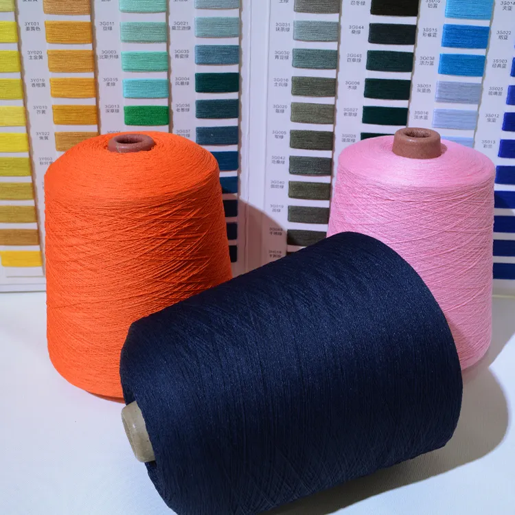 Nhà Máy Trong Kho 24Nm 65% Raylon Viscose 35% Nylon Sợi Cho Dệt Kim Áo Len Sợi